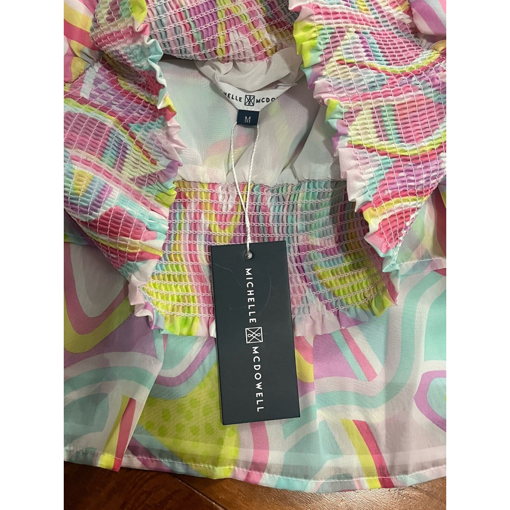 Michelle McDowell Sz M Skirt Marley Tiered Smocked Waist Dream Darling NWT - Picture 2 of 2